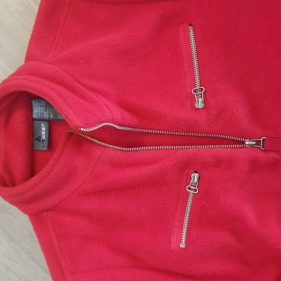 Vintage - Liz wear red fleece vest full zip womens - Picture 4 of 4